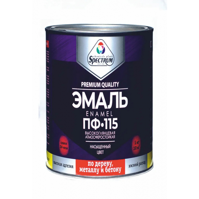 Эмаль ПФ-115 серая 0,8 кг 