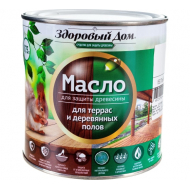 Масло для террас и дерев. полов 0,75л здоровый дом (1/6) белое