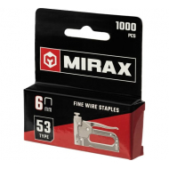 Скобы для степлера MIRAX тонкие 6 мм тип 53