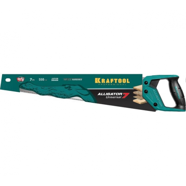 Универсальная ножовка Kraftool Alligator 7", 550 мм