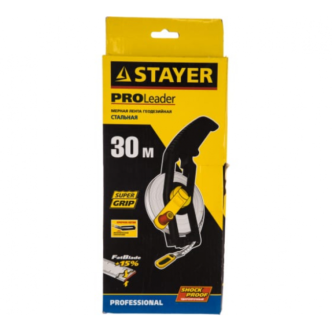 Геодезическая мерная лента STAYER LEADER, 30м