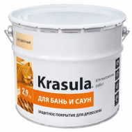 Защитный состав для бань и саун KRASULA бесцветный 2.9 кг