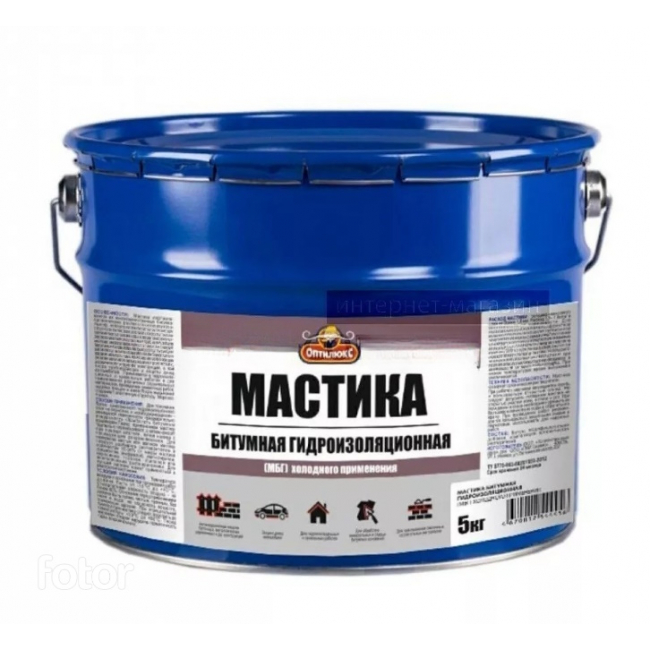 Мастика МБГ гидроизолирующая ОПТИЛЮКС 5кг